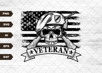 USA Veteran Skull Svg File || US army Veteran Svg || Veteran Skull Svg || Military Svg || Army Svg || Patriotic Veteran Svg || Cutting Files t shirt vector graphic