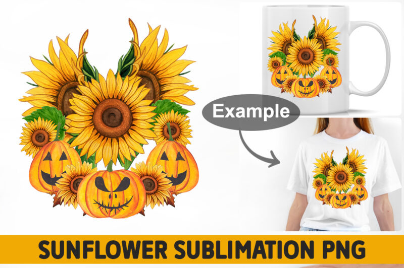 Halloween Sunflower Sublimation Bundle