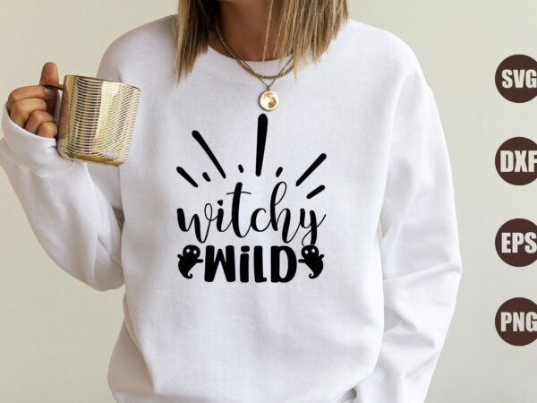 Witchy wild t shirt design for sale