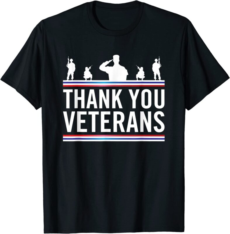 1Thank You Veterans day military Vets patriotic salute tshirt CL - Buy ...
