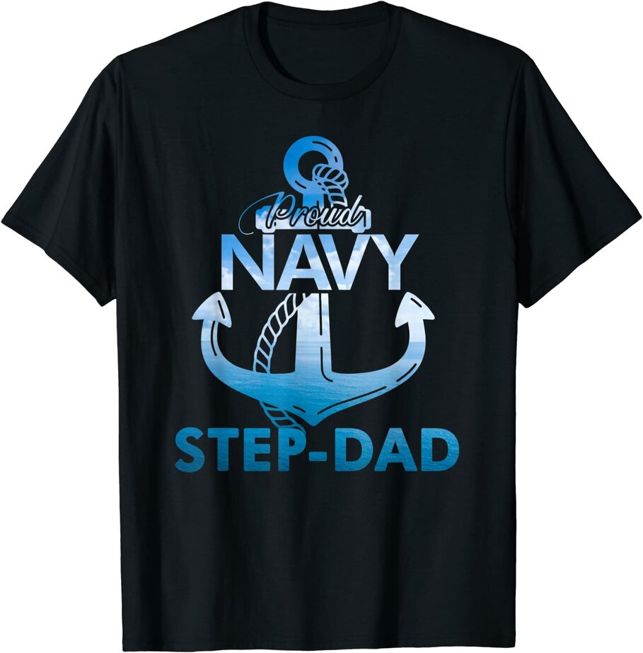 1Proud Navy Step-Dad Gift Lover Shirts Veterans Day T-Shirt CL - Buy t