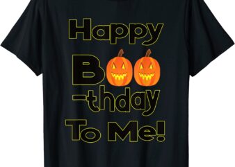 Cute October Halloween Birthday Pumpkin Boo B-Day T-Shirt CL