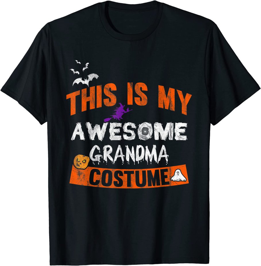 This is my Awesome Grandma Costume Shirt Halloween Tee T-Shirt CL - Buy ...