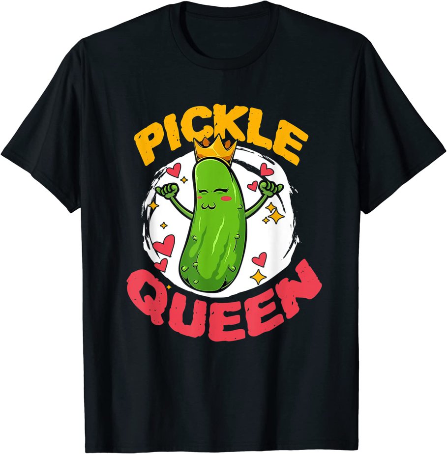 Pickle Queen Cucumber Vegetable Lover Vegan Vegetarian Day T-Shirt CL ...