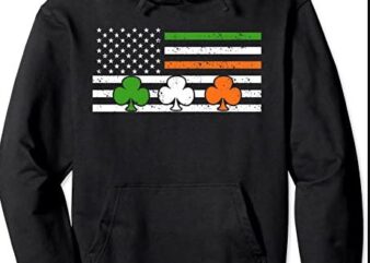 Irish American Flag ST. PATRICK’S DAY Pullover Hoodie CL