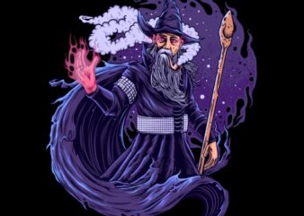 Wizard t shirt design for sale