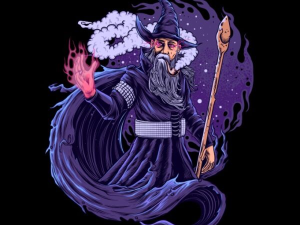 Wizard t shirt design for sale