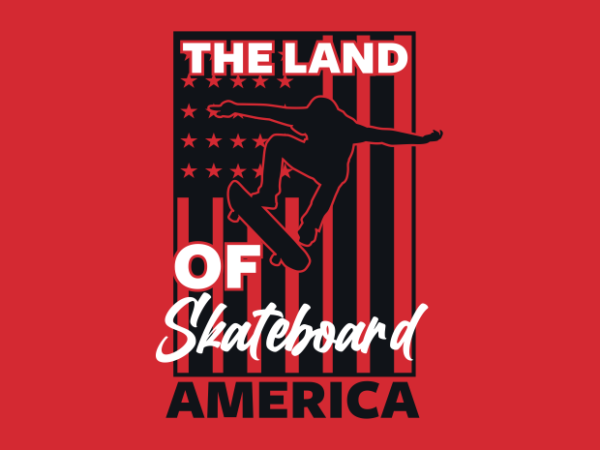 American skateboard poster t shirt vector