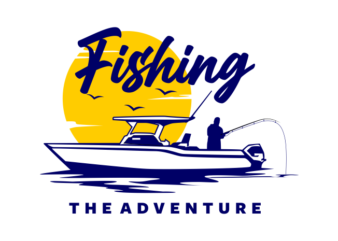 BOAT FISHING ADVENTURE t shirt template