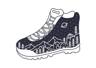 Nature Inside The Boot T shirt vector artwork