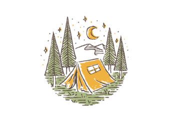 Camp t shirt vector file