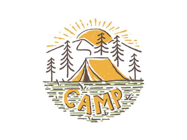 Camp t shirt vector file