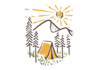 Camp Sunrise t shirt vector file