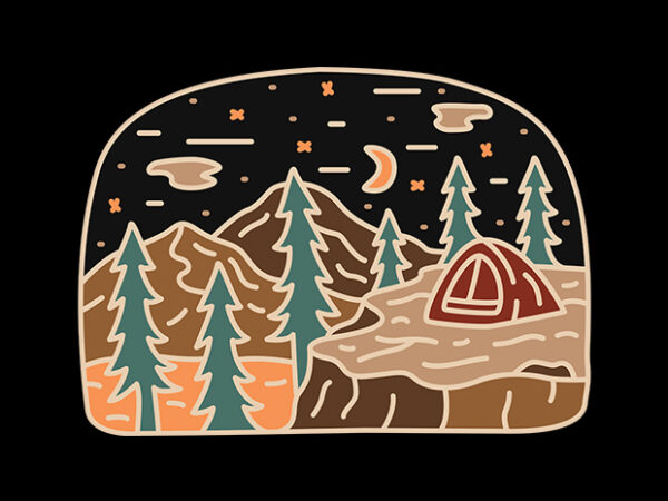 Camping t shirt vector file