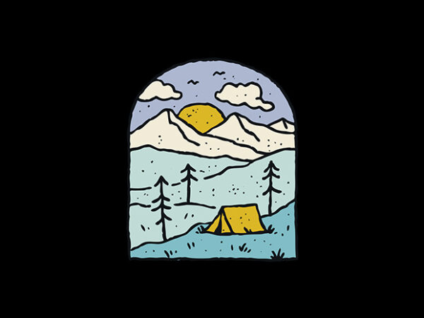 Camping t shirt vector file