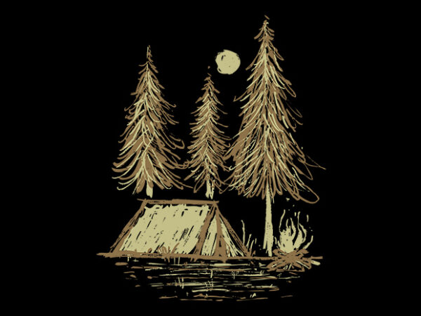 Camping t shirt vector file