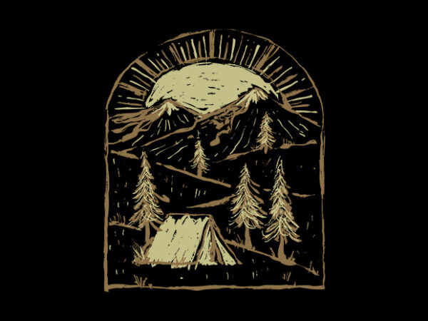 Camping t shirt vector file