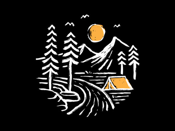 Camping t shirt vector file