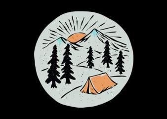 Camping t shirt vector file