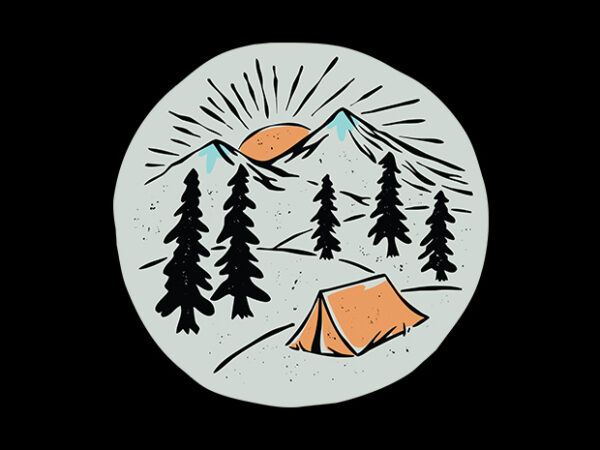 Camping t shirt vector file