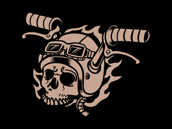 Skull biker t shirt template vector