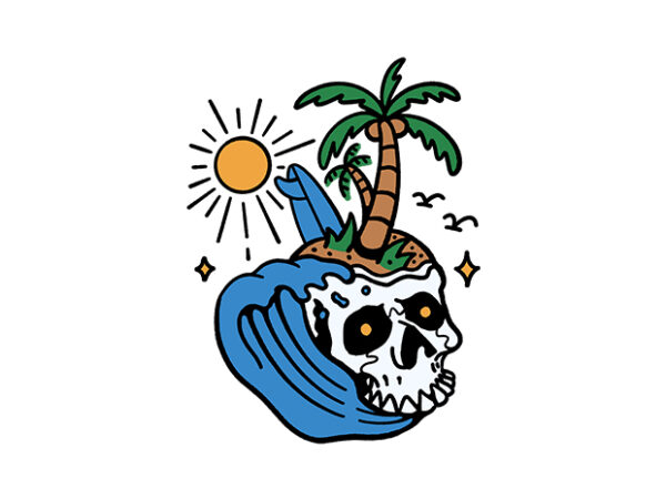 Death summer t shirt vector illustration