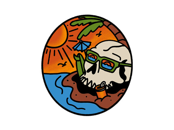 Death summer t shirt vector illustration
