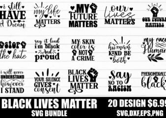 Black lives matter svg bundle t shirt template