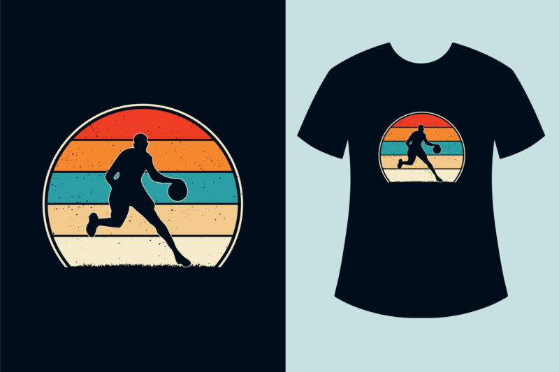 basketball t-shirt design, retro vintage t-shirt, retro vintage basketball t-shirt design, basketball t-shirt bundle