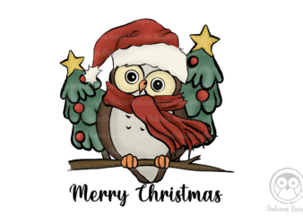 Bayby Owl Christmas Sublimation t shirt template