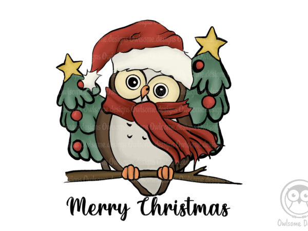 Bayby owl christmas sublimation t shirt template
