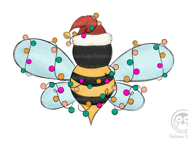 Bee christmas sublimation t shirt template