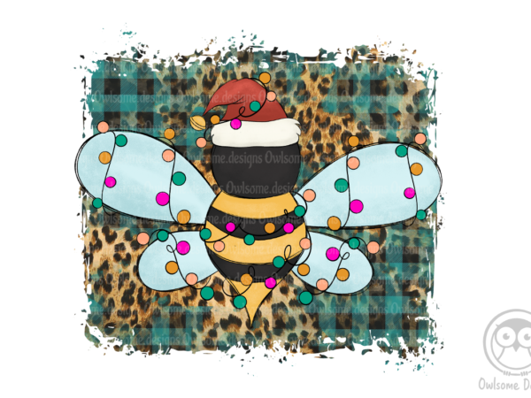 Bee christmas sublimation t shirt template