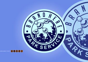 Brand logo park service svg t shirt template