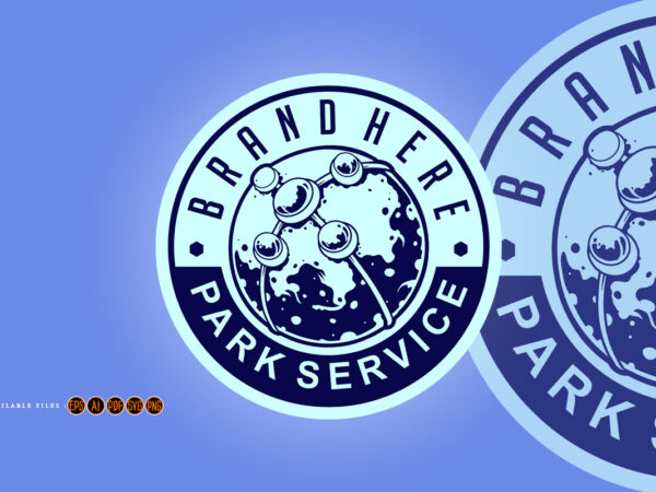 Brand logo park service svg t shirt template