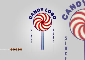 Candy sweet logo vintage svg