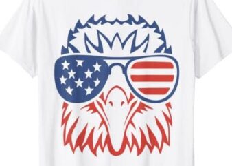 Patriotic Eagle T-Shirt 4th of July USA American Flag Shirts T-Shirt CL