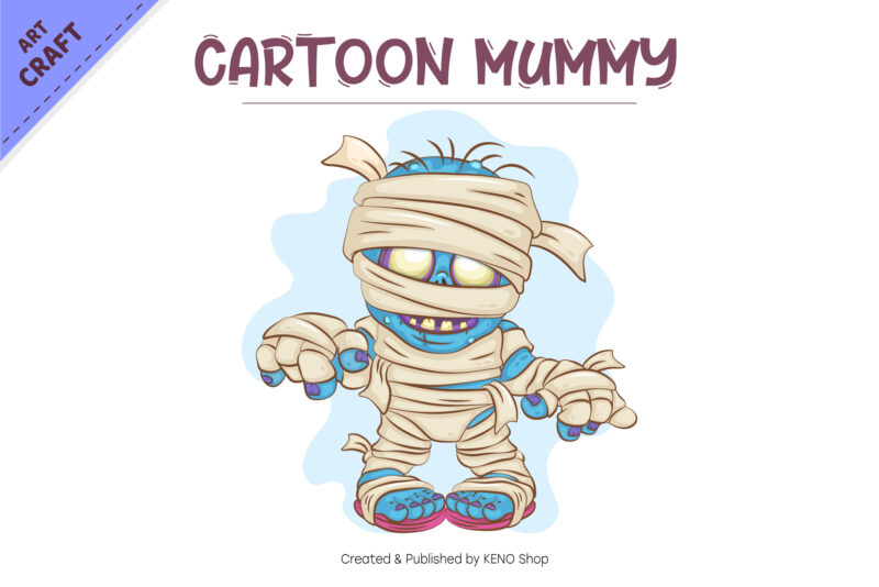 Cartoon Mummy. Crafting, Sublimation.