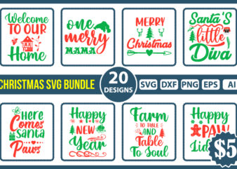 Christmas SVG Bundle, Christmas Sign SVG Bundle, Farmhouse Christmas SVG, Merry Christmas Svg, Christmas Shirt Svg, Svg Cut Files