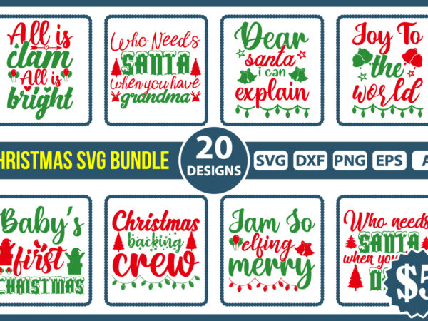 Christmas svg bundle, merry christmas svg, christmas ornaments svg, holiday christmas svg, santa svg, funny christmas shirt, cut file cricut t shirt vector file