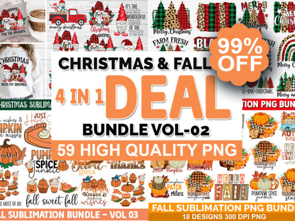 Christmas & fall sublimation bundle t shirt vector file