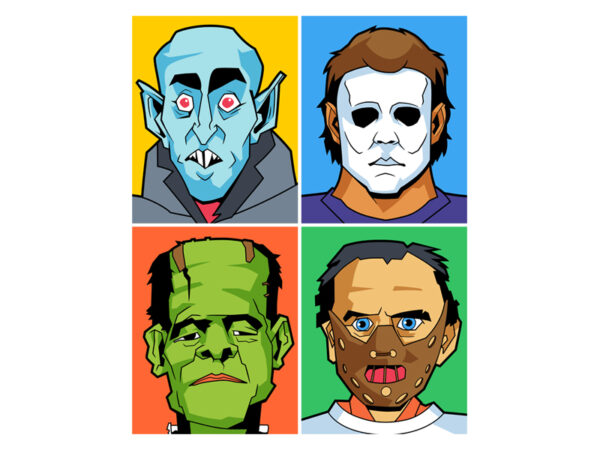 Classic monsters 1 t shirt vector file