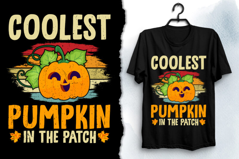 Coolest Pumpkin Halloween T-Shirt Design