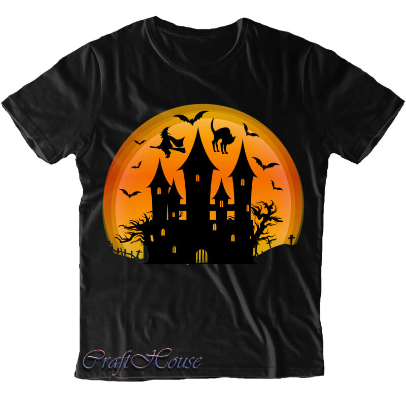 Ghost house under the moon Png, Halloween t shirt design, Halloween Night, Halloween design, Halloween Graphics, Halloween Quote, Ghost, Halloween Png, Pumpkin, Witch, Witches, Spooky, Halloween Party, Spooky Season, Halloween