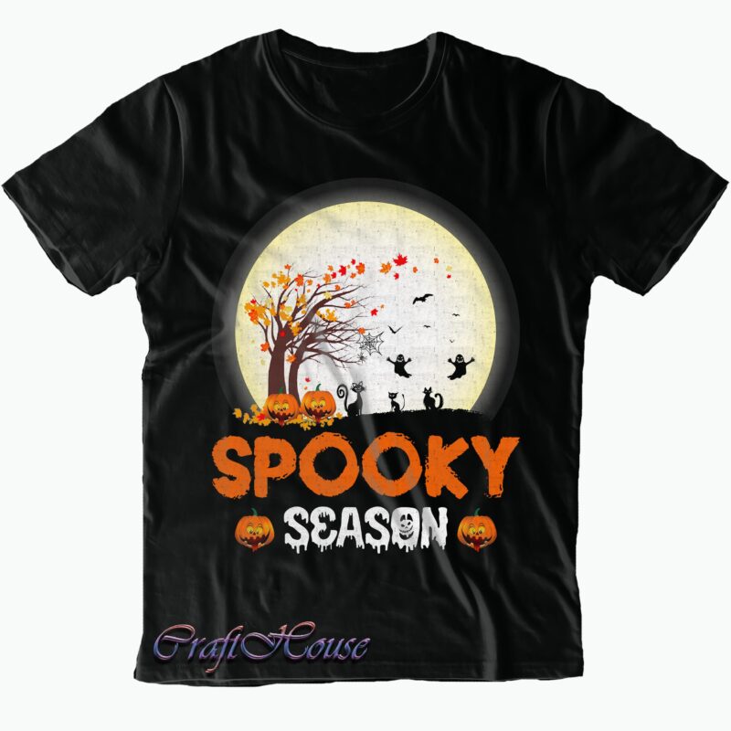 Spooky Season Svg, Spooky Season vceotr, Halloween t shirt design ...