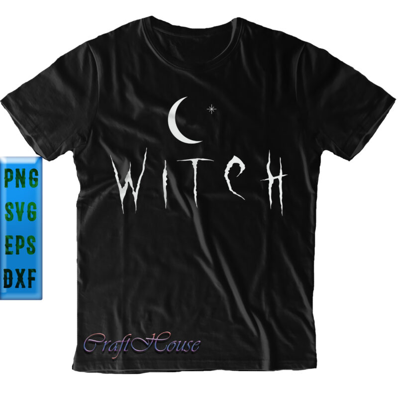 Witch under the Moon and Star Svg, Moon Halloween Svg, Star Svg, Halloween Svg, Funny Halloween, Halloween Party, Halloween Quote, Halloween Night, Pumpkin Svg, Witch Svg, Ghost Svg, Halloween Death,