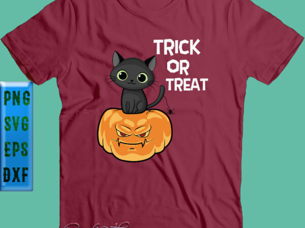 Black cat pumpkin svg, trick or treat svg, cute kitten svg, kitten svg, cat svg, halloween svg, funny halloween, halloween party, halloween quote, halloween night, pumpkin svg, witch svg, ghost t shirt template