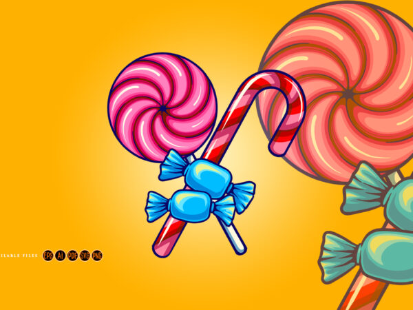 Cute candy sweet lollipop svg t shirt vector file