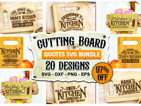 Cutting board quotes svg bundle t shirt vector file