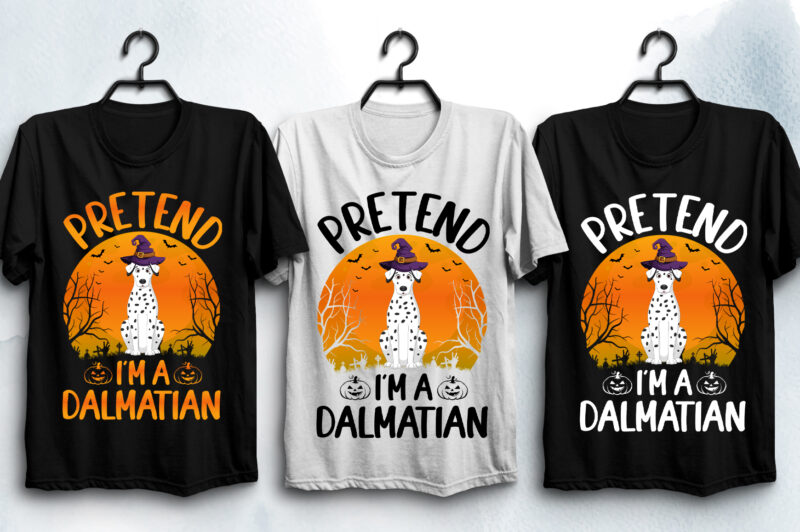 Dalmatian Dog Halloween T-Shirt Design